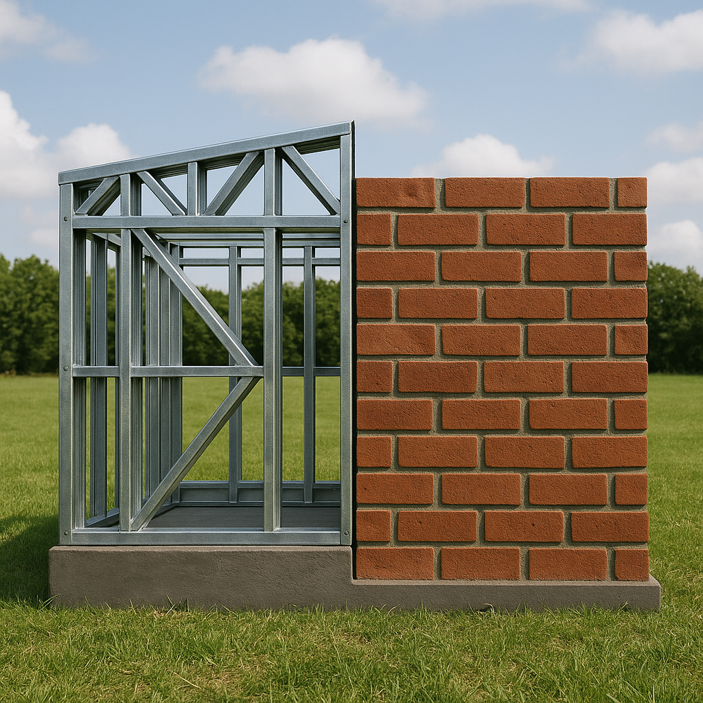 Rigidez do steel frame em comparação a alvenaria